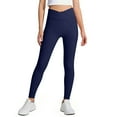 thumbnail image 3 of JTSRKL Girls Athletic Leggings Kids V-Cross Stretchy High Waist Tummy Control Yoga Running Dance Gym Pants with Pockets Navy 11-12 Years, 3 of 8