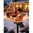 thumbnail image 5 of Santa & Reindeer Sleigh Solar Garden Stake Light, Warm LED Night Light Christmas Eve Atmosphere, 5 of 5
