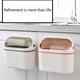 thumbnail image 3 of Mini cubo de basura con tapa, cesto de basura montable, Cubo de almacenamiento montado en la pared para escritorio, oficina, hogar, baño, cocina Almacenamiento y organización del hogar Azul oscuro Wosthever HA070882-01, 3 of 6