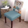 thumbnail image 2 of Fall Chair Covers Set of 6, Retro Orange White Blue Harvest Pumpkin Leaves Printed Chair Slipcovers Stretch Removable Kitchen Parson Spandex Thanksgiving Chair Covers Protector for Dining Room, 2 of 7