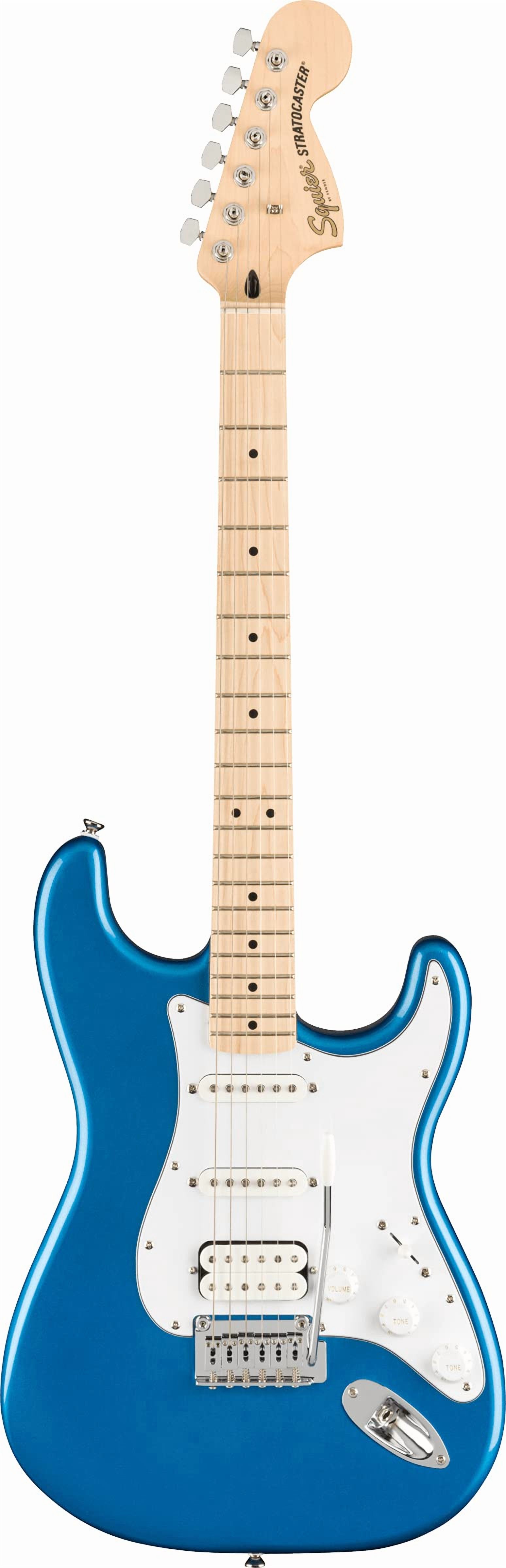 Fender Squier Affinity Stratocaster HSS - Lake Placid Blue Bundle with Frontman 15G Amplifier, Gig Bag, Tuner, Instrument Cable, Strap, Picks, and Austin Bazaar Instructional DVD
