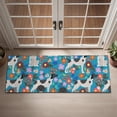 thumbnail image 2 of Dog with Pioneer Flower Door Rugs,Washable Non Slip Door Mats Indoor,Decorative Door Mats,Entry Mat Indoor for Entrance,Bedroom,Kitchen,Bathroom,16"x47", 2 of 6