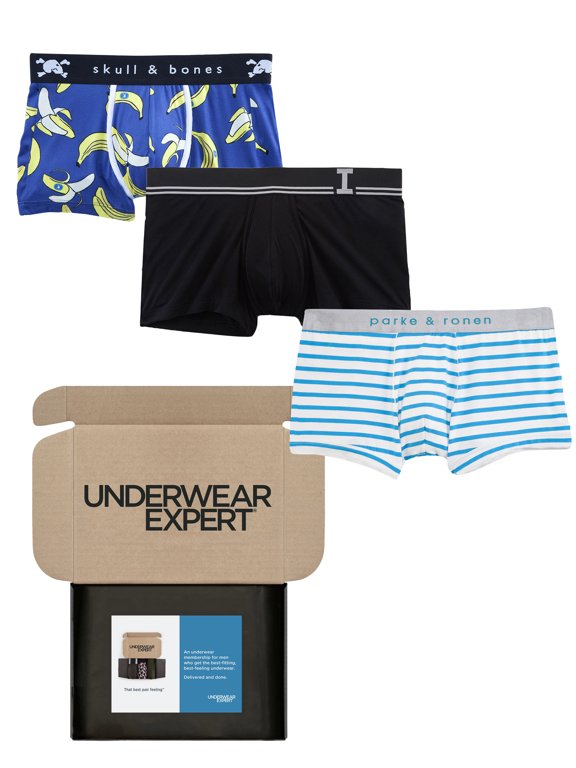 Men's Trunks Curated Mystery Box, 3 Pairs