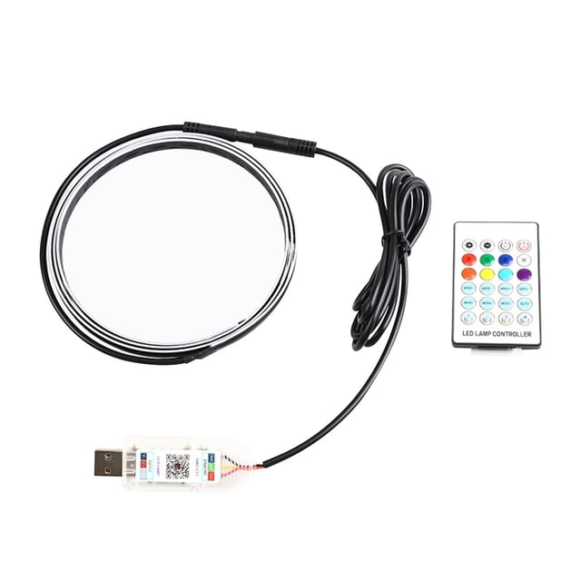 Herunwer USB Car Interior LED Ambient Light Strip with Multiple Color Modes and Remote Control