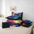 thumbnail image 5 of Manfei Colorful Wolf Bed in a Bag Twin Size,Jungle Wildlife Bed Set,Howling Wolves Animal Bedding Twin Size,Microfiber Room Decorative Reversible,7 Pieces, 5 of 7