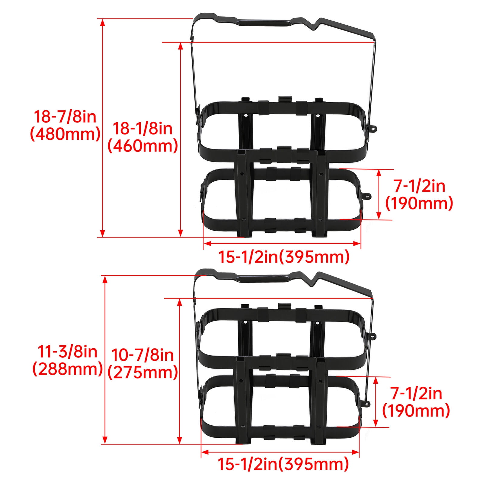 KOJEM Gas Can Holder for 5 Gallon Steel Jerry , Can Fuel Tank Petrol Diesel Storage Can Holder,  Black Electrophoresis - Securely Transport Your Fuel with Ease