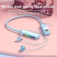 thumbnail image 3 of BT 5.3 Neckband Headphones, LED Power Display In Ear Earphone, Long Playtime Stereo Bass Headset Travel Headphone with RGB Backlight for Sports Music Conference, 3 of 8