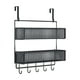 thumbnail image 1 of Organizador de ganchos para puerta, colgador de puerta, organizador impermeable detrás de la puerta, malla negro, 1 of 9