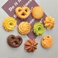 thumbnail image 4 of 9pcs 3D Resin Cookie Biscuit Fridge Magnets Set - Cute Food Shaped Stickers Kitchen & Office Decor, Locker Whiteboard Magnets, 4 of 5