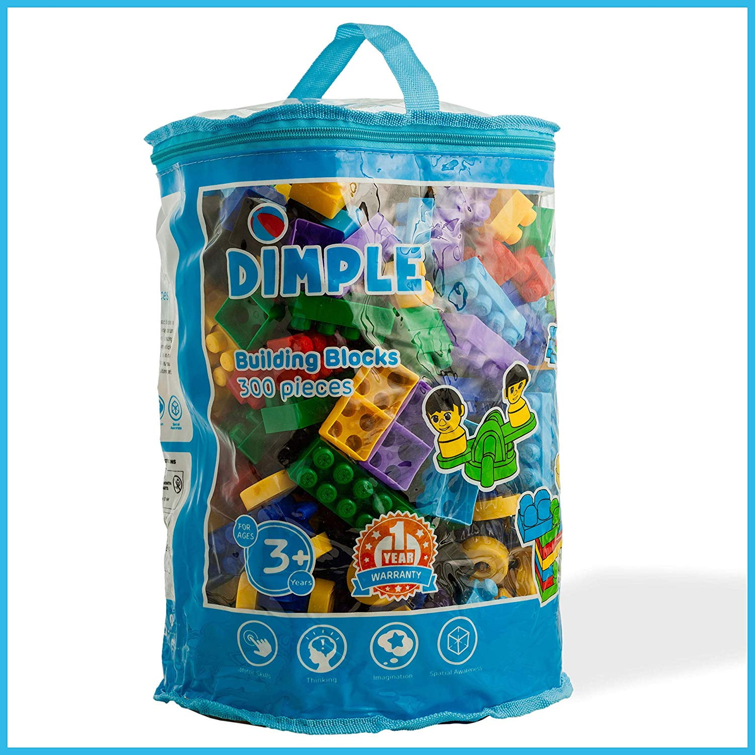 Large Blocks for Toddlers/Kids (300Piece Set) Stackable, MultiColored