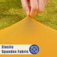 thumbnail image 2 of decorUhome Round Stretch Spandex Tablecloth, Washable Reusable Table Cover for 57"-68" Tables, Waterproof Fitted Table Cloth for Party, Picnic, Mustard Yellow, 2 of 9