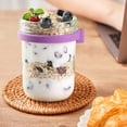 thumbnail image 6 of FOUKUS Overnight Oats Containers with Lids: Mason Jars 16 oz with Lids and Spoons, Small Mason Jars for Milk, Cereal, Fruit, Salad, Yogurt, 6 of 6