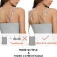 thumbnail image 3 of CHUANK Débardeurs avec Soutien-Gorge Intégré pour Femmes Bretelles Spaghetti Réglables Débardeur Sans Manches Été, 3 of 7