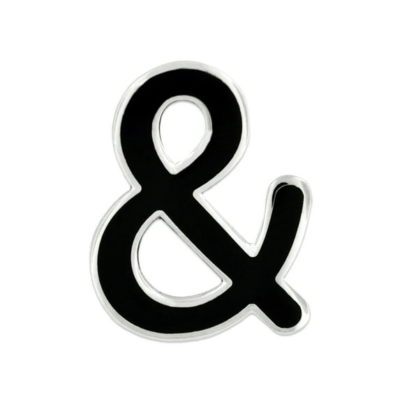 PinMart's Ampersand And Symbol Enamel Lapel Pin