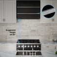 thumbnail image 6 of Akicon 36 inch Kitchen Range Hood with 600 CFM, Stainless Steel Wall Mounted Ducted Range Hood, 3 Speed Fan with LED Light, Powerful Vent Motor, Jet Black with Nickel, 6 of 7