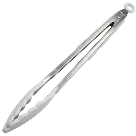 Chef Craft Premium Silicone Cooking Tongs, 12 inch, Gray