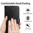 thumbnail image 7 of For Samsung Galaxy A56 5G 6.7" Flower Embossed Buckle Case, Card Slots/Pocket, PU Leather Flip Wallet Case With Short Wrist Strap,Black,For Galaxy A56 5G, 7 of 7