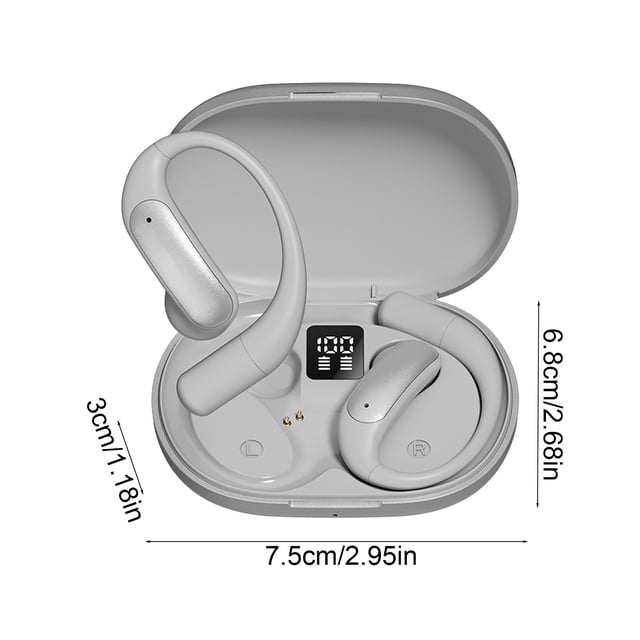 Herunwer Multi-Language Translation Bluetooth Earphones with Smart Display Case, Noise Cancelling and Surround Sound