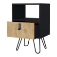 thumbnail image 5 of Black And Macadamia Hairpin Legs Nightstand, 5 of 7
