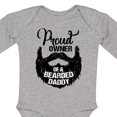 thumbnail image 4 of Inktastic Proud Owner of a Bearded Daddy Boys or Girls Long Sleeve Baby Bodysuit, 4 of 5