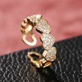 thumbnail image 3 of AEXTO 14K Gold Plated Heart Ring for Women - Heart-Shaped Cubic Zirconia Eternity Rings for Women - Stackable Wedding Band for Brides - Cute Valentines Day Love Promise Jewelry Gifts, 3 of 10