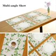 thumbnail image 4 of Sets de Table Rose Fleur 6 Pcs Floral Mariage Polyester Lavable Set de Table Décor Rectangulaire Résistant à la Chaleur, 4 of 7