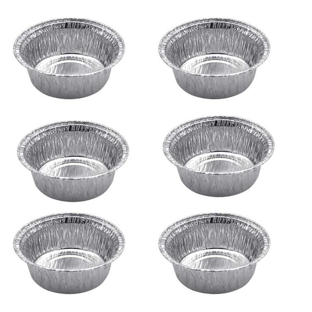 Ounissouiy Bandejas desechables de papel de aluminio para pasteles, bandejas redondas para hornear, contenedores, suministros antiadherentes para Herramientas y accesorios para hornear Caja sin tapa
