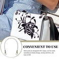 thumbnail image 5 of 2 pcs 60cm Replacement Braided Purse Straps Leather Handbag Handles with Spring Buckle for DIY Bag Accessories - silvery, 5 of 5