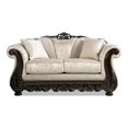 thumbnail image 2 of Furniture of America Eston Traditional Chenille Upholstered Loveseat in Ivory, 2 of 11