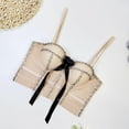 thumbnail image 6 of Kaemgyyd Sequin Bralette for Women Cute Bow Spaghetti Strap Crop Tops Glitter Slim Fashion Croset Camisoles Sparkly Outfit Dance Party, 6 of 6