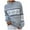 Grey, variant on larppty Women's Fair Isle Crew Neck Sweater - Cozy Knit Pullover for Fall Winter（Beige，XL）