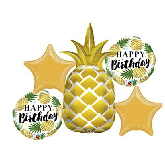 American Balloon Company Pineapple Birthday Balloon Bouquet