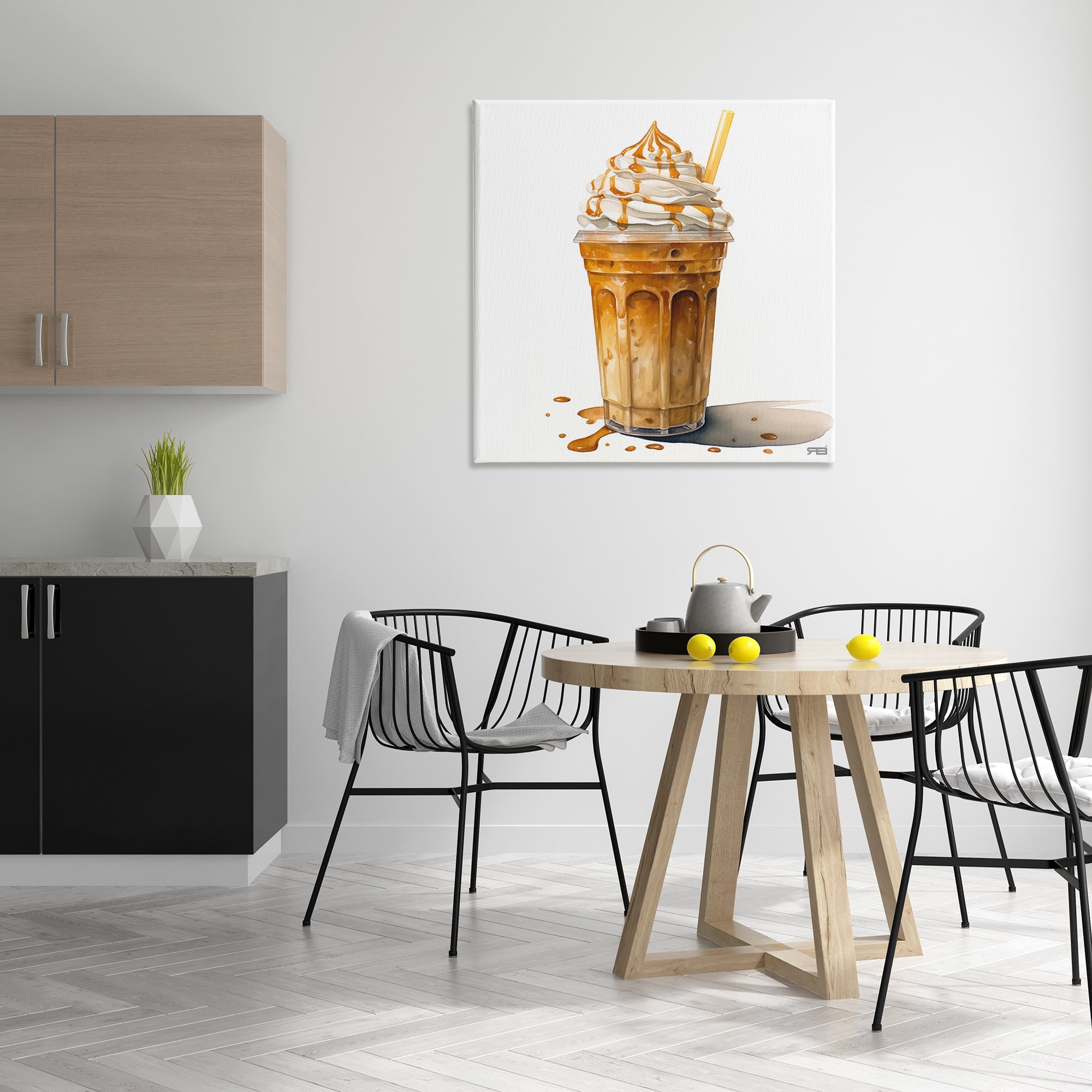 Stupell Industries Coffee with Whipped Cream Food & Beverage Painting Gallery Wrapped Canvas Art Print Wall Art, 36 x 36