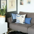thumbnail image 5 of Boho-Chic Handcrafted Decorative Single Throw Pillow Cover Solid Jacquard 12" x 20" Blue Lumbar Pillowcase for Couch, Bedding, 5 of 7