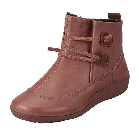 

Mortilo Flat Women s Shoes Boots Zipper Breathable Color Short Retro Women s Boots Gift