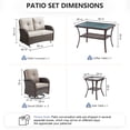 thumbnail image 5 of Bellefurn 5 Pieces Outdoor Patio Furniture Sets with Swivel Rocker Chairs Rattan Glider Loveseat and Coffee Table,Wicker Outdoor Conversation Sets for Porch Deck Backyard Poolside, 5 of 12
