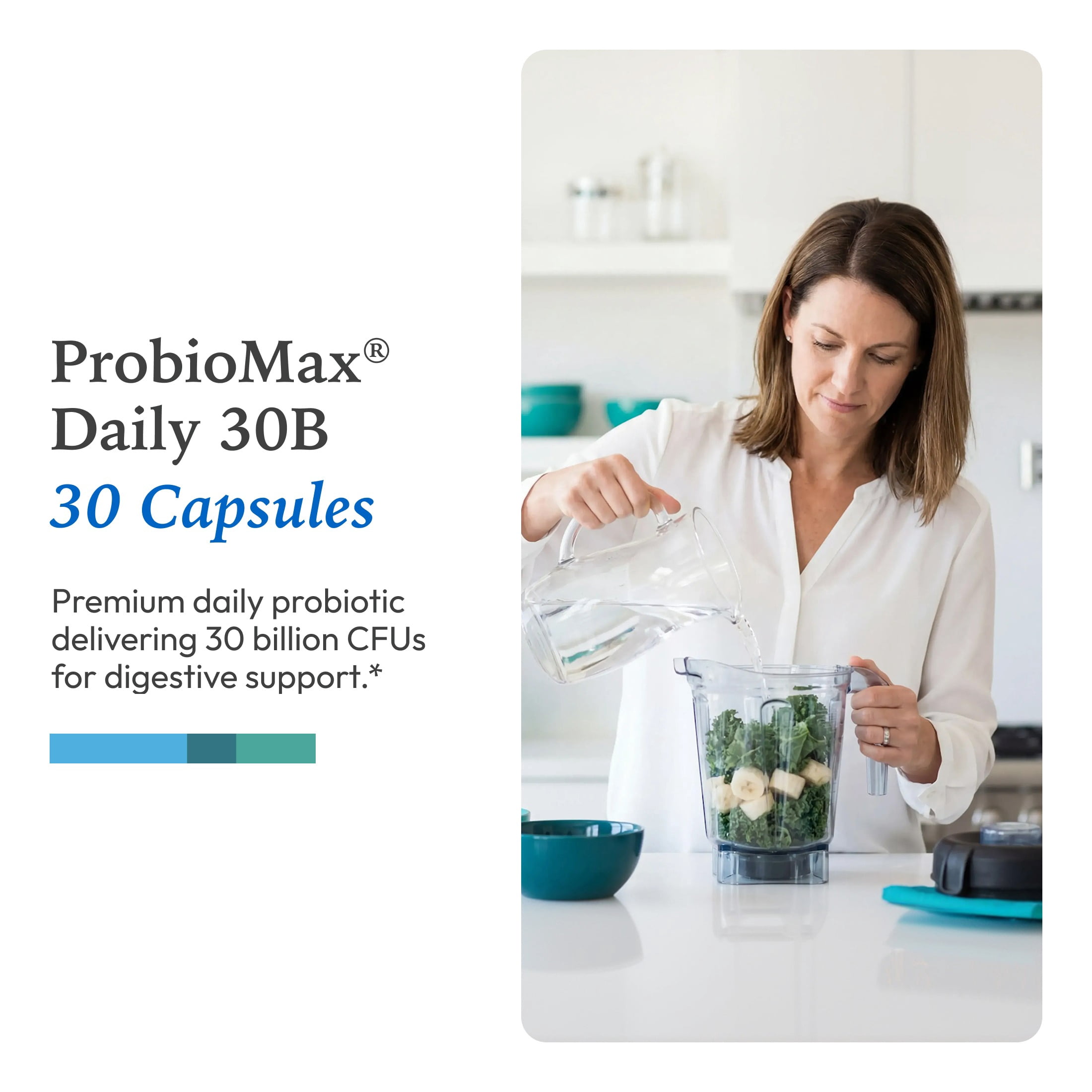 XYMOGEN ProbioMax Daily 30B - 30 Billion CFU Multi-Strain Formula - Digestive, Immune & Microbiome Support - Daily Probiotic Supplement - Dairy & gluten-free - 30 Capsules