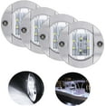 thumbnail image 1 of 4 Pack LED Boat Light 12V Round Marine Lamp LED Transom Mount Light for Boat Dec, 1 of 5