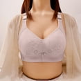 thumbnail image 2 of Bigersell Plus Size T Shirt Bra Trendy Woman's Fashion Comfortable Breastplate Lace Breathable Bra Underwear No Underwire Plus Size Bra Style F-112 Khaki M, 2 of 8