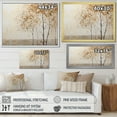 thumbnail image 4 of Designart "Tranquil Beige Trees IV" Landscape Trees Floater Framed Wall Art Living Room, 4 of 5