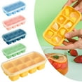 thumbnail image 2 of 1Pcs Ice Cube Tray, Easy-to-remove Silicone Ice Cream Mold with Removable Lid-Blue, 2 of 9