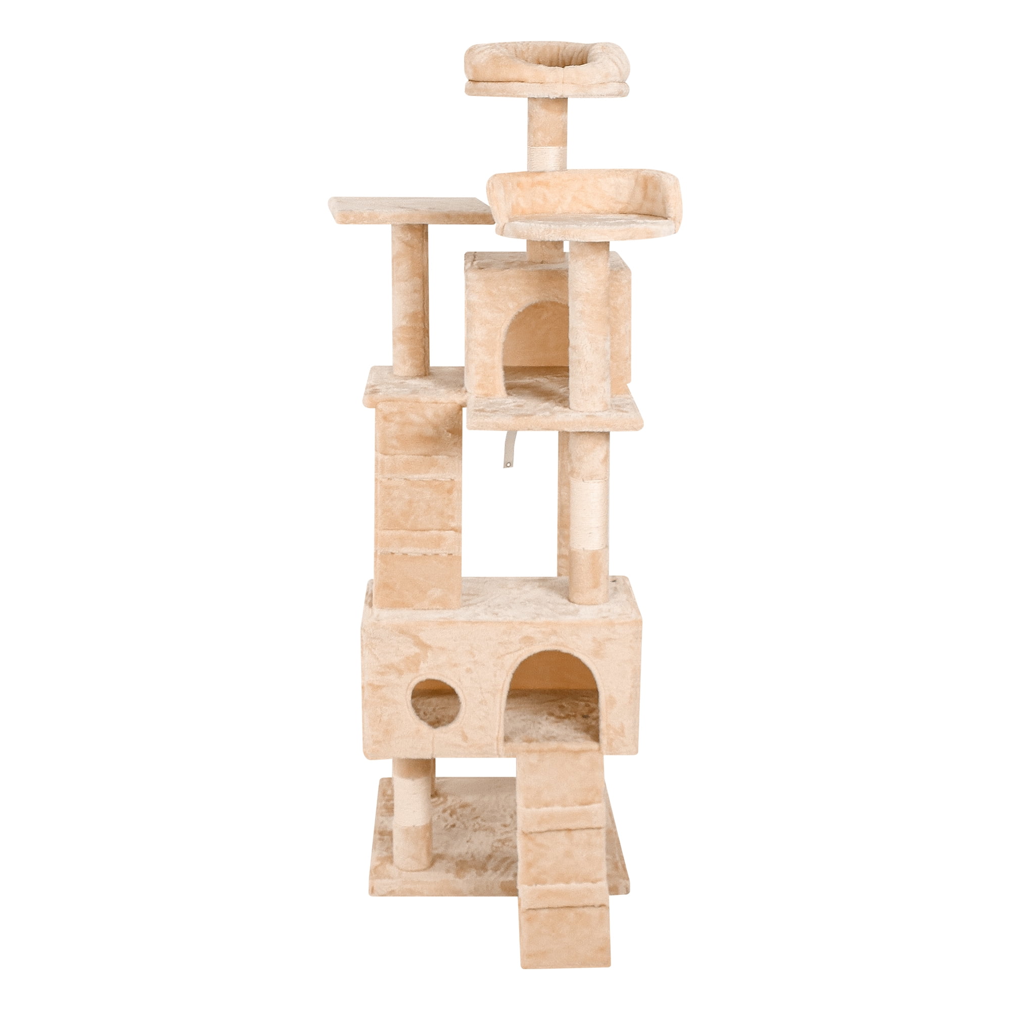 Pefilos 69" Cat Tree for Large Cats, Indoor Cat Tower for Cozy Plush Perches Multi-Level Cat Condo Play House, Beige Pefilos 69" Cat Tree for Large Cats, Indoor Cat Tower for Cozy Plush Perches Multi-Level Cat Condo Play House, Beige
