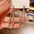 thumbnail image 3 of CAKVIICA Earrings Fashionable And Elegant Gorgeous Pearls Diamond Ball Tassel Earrings Drop Chain Earrings, 3 of 6