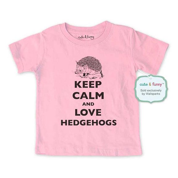 Keep calm and love Hedgehogs - wallsparks cute & funny Brand - Soft Infant & Toddler Shirt