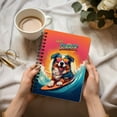 thumbnail image 3 of Retro Surfing Australian Shepherd in Cool Sunglasses Hello Summer Waves Spiral Bound Journal Aussie Dog Lover Gifts 5x7in Spiral Notebook - 10001, 3 of 5