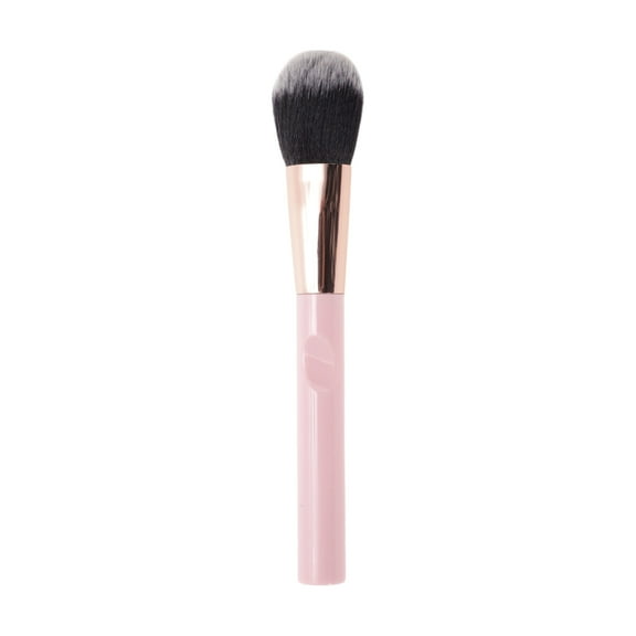 Unique Bargains 1 Pc Convenient Loose Powder Brush Pink Nylon Hair Aluminum Tube Plastic Handle