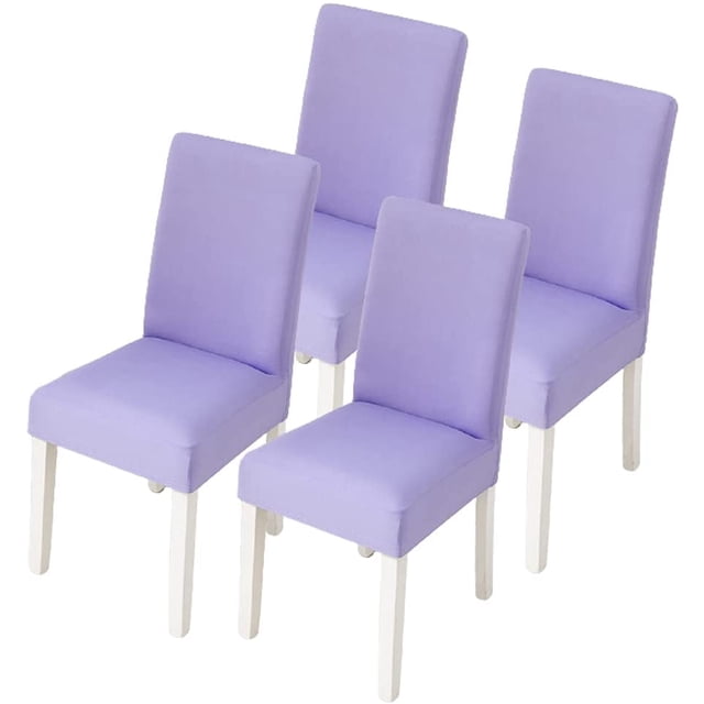 CANDeal 4PCS Dining Room Chair Covers Slipcovers Set, Spandex Fabric Fit Stretch Removable Washable Short Kitchen Chair Covers Protector for Dining Room, Hotel