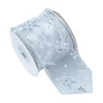 thumbnail image 3 of Christmas Ribbon Decoration Accessory Wide Uses Durable Gift Wrapping Ribbon White Pattern, 3 of 9