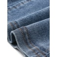 thumbnail image 5 of DARING DIVA Women's Denim Cropped Jacket Open Front Collarless Bolero Shrug XS Dusty Blue, 5 of 6