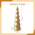 thumbnail image 7 of CarpNettore Wooden Artificial Christmas Tree Christmas Decoration Figurine Small Tabletop Xmas Tree for Outdoor Mantel Window Shelf Party Gold 11x11x34cm, 7 of 7